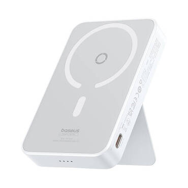 Power bank Baseus "MagPro Magnetic" 5000mAh 20W s MagSafe i USB-C kablom - white