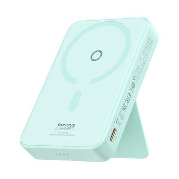 Power bank Baseus "MagPro Magnetic" 5000mAh 20W s MagSafe i Type-C kablom - mint