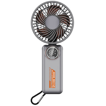 Mini ručni ventilator Techsuit "Z8" s LED prikazom, USB-C punjenjem, 3 brzine i 3600mAh - bijel