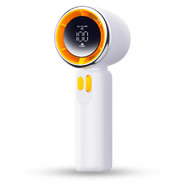 Ručni ventilator Techsuit "Z11" s LED zaslonom, USB-C punjenjem i 100 brzina - bijeli