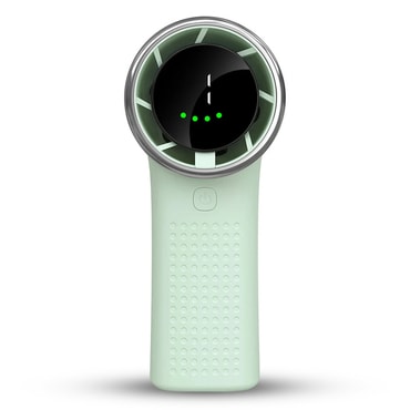 Mini ručni ventilator Techsuit "A8" s LED prikazom, USB-C punjenjem, 5 brzina, 3600mAh - zelen