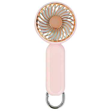 Prenosni ventilator Techsuit "A217" USB polnjenje, tri brzine, 1200mAh - roza