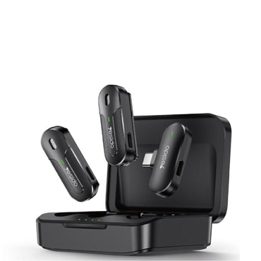 (2-pack) Bežični lavalier mikrofon Yesido "KR17" - USB-C, 70mAh, 2.4GHz - crni