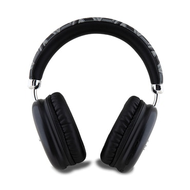 Bluetooth naglavne slušalice Guess "Metallic Script Logo" BT 5.3 s 32h baterijom i IPX4 vodootpornošću - black