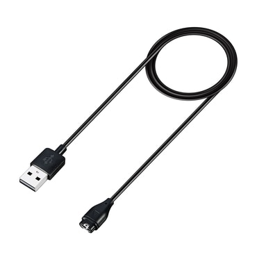 Kabel za punjenje Techsuit "TGC1" za Garmin Fenix 5/5 Plus/6/6X/7X / Vivoactive 3/5, USB, 5W, 1m - crni