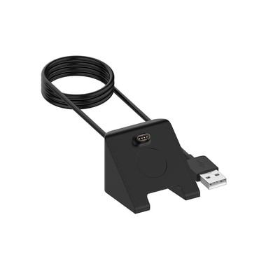 Kabel za punjenje Techsuit "TGC3" za pametne satove Garmin Fenix 5/5 Plus/6/6X/7X, USB, 5W, 1m s stolnim držačem - crni