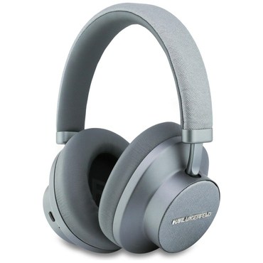 Bluetooth naglavne slušalice Karl Lagerfeld "Saffiano Elongated" BT 5.4 s ANC i USB-C - grey