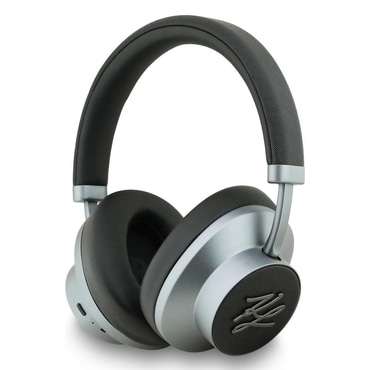 Bluetooth naglavne slušalice Karl Lagerfeld "Grained Initials" BT 5.3 s ANC i USB-C - black
