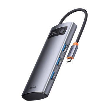 Hub postaja Baseus "Metal Gleam Series" 4v1 USB-C - 4x USB 3.0 - gray