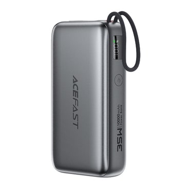 Power bank Acefast "M32" 35W - 10000mAh s izvlačnim kabelom USB-C - metal gray