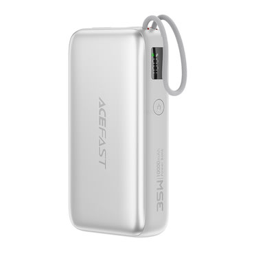 Power bank Acefast "M32" 35W - 10000mAh s izvlačnim kabelom USB-C - silver