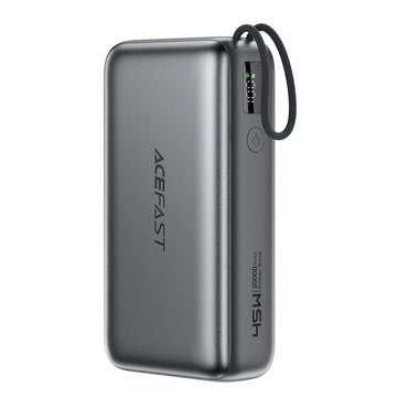 Power bank Acefast "M34" 45W - 20000mAh s izvlačnim kabelom USB-C - gray