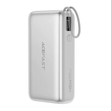 Power bank Acefast "M34" 45W - 20000mAh s izvlačnim kabelom USB-C - silver