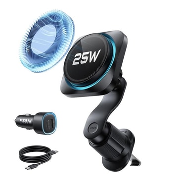 Magnetno automobilsko držalo ESR "OmniLock" s bežičnim punjenjem Qi2, 25W - black