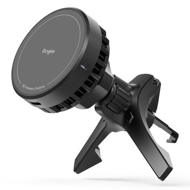 Magnetno automobilsko držalo Ringke "Peltier" s bežičnim punjenjem Qi2, za ventilacijski otvor, 15W - black