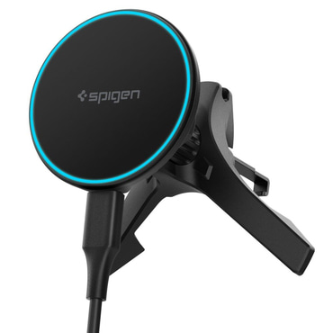 Magnetno automobilsko držalo Spigen "Essential EV15MAQ" s MagSafe, Qi2 i brzim punjenjem 15W - black