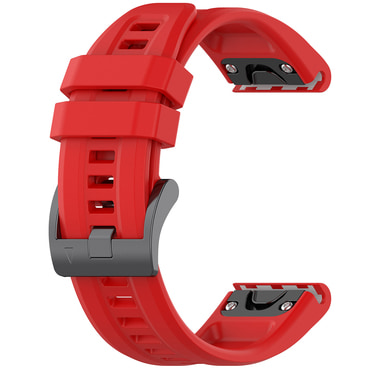 Silikonski remen za Techsuit "W060" za Garmin Fenix 3 / 3 HR / 5X / 5X Plus / 6X / 6X Pro / 7X / 7X Pro Solar - red