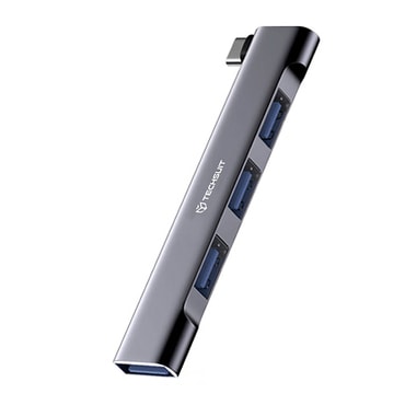 Hub postaja Techsuit "ZenithDock 4v1 (H13)" USB-C - 3x USB-A 2.0, 1x USB-A 3.0 - siva