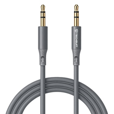AUX 3.5mm u AUX 3.5mm audio kabel Techsuit "SoundFleX AC3" Hi-Fi kvaliteta, 1m - siva