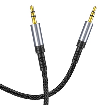 AUX 3.5mm u AUX 3.5mm audio kabel Lito "LA01D" Hi-Fi, 24k pozlaćeni kontakti, najlonski, 1m - black
