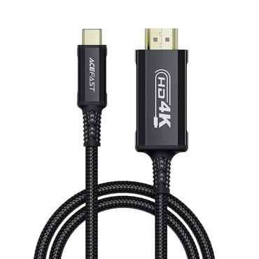 USB-C na HDMI video kabel Acefast "C1-10" 4K pri 60Hz, Plug and Play, 1.8m - black