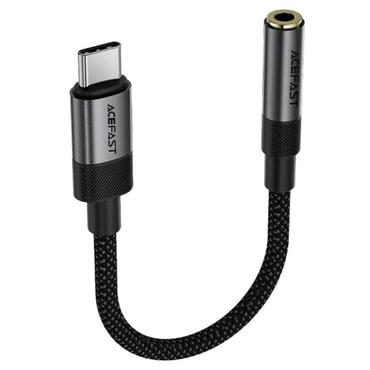 USB-C na AUX 3.5mm audio kabel Acefast "J12" zvuk visokih performansi, bez kašnjenja, 15cm - black