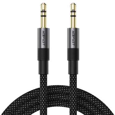 AUX 3.5mm u AUX 3.5mm audio kabel Acefast "J10" aluminij + najlon pleten, 1m - black
