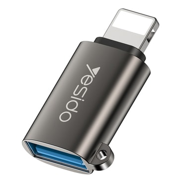 OTG adapter Yesido "GS14" USB-A na Lightning 480Mbps - crni