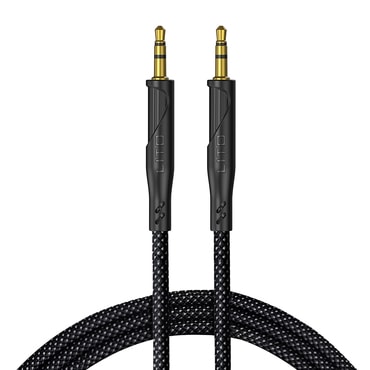 AUX 3.5mm u AUX 3.5mm audio kabel Lito "LA02" bez gubitka signala, najlonska pletenica, 1m - black