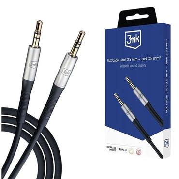 AUX 3.5mm u AUX 3.5mm audio kabel 3mk - 1m - black