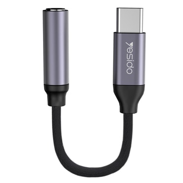 USB-C na AUX 3.5mm audio kabel Yesido "YAU19" - crni