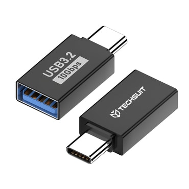 OTG adapter Techsuit "AluCoreX (A14)" USB-A na USB-C 10Gbps, aluminij - crni