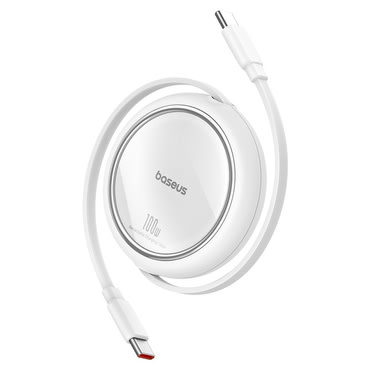 Punjač i podatkovni 100W USB-C na USB-C kabel Baseus "Free2Draw Mini" - 480Mbps - 1m - moon white