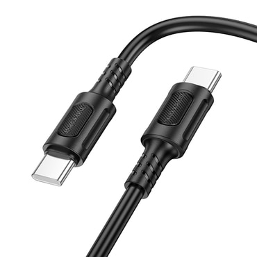 Punjač i podatkovni 60W USB-C na USB-C kabel Borofone "Feliz Series BX111" - 3A - 1m - black
