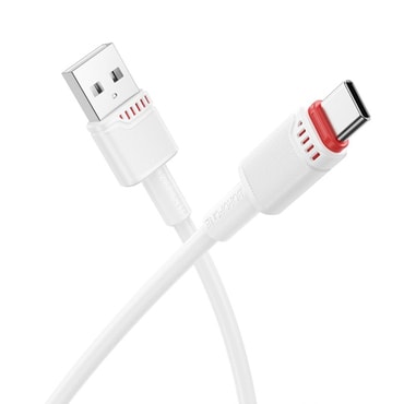 Punjač i podatkovni USB-A na USB-C kabel Borofone "Beneficio BX110" - 3A - 1m - white