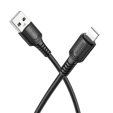 Punjač i podatkovni USB-A na Lightning kabel Borofone "Certain Series BX116" - 2.4A - 1m - crni