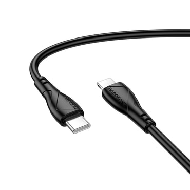 Punjač i podatkovni 27W USB-C na Lightning kabel Borofone "Energy Series BX121" - 1m - crni