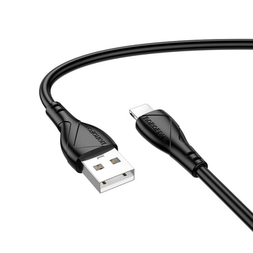 Punjač i podatkovni USB-A na Lightning kabel Borofone "Energy Series BX121" - 2.4A - 1m - crni