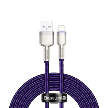 Punjač i podatkovni USB-A na Lightning kabel Baseus "Cafule Series Metal" - 480Mbps - 2m - purple