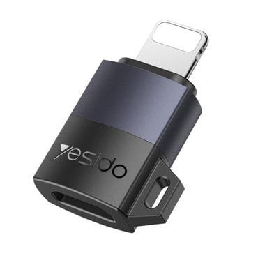 Micro USB na Lightning OTG adapter Yesido "GS30" 12W, 480Mbps - sivi