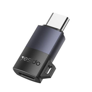 Lightning na USB-C OTG adapter Yesido "GS28" 60W, brzo punjenje, 480Mbps, vrpca - siv