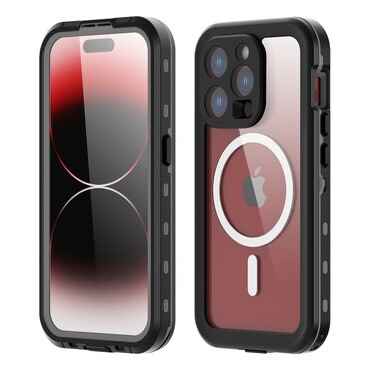 Vodootporna maska ShellBox "WaterProof" za iPhone 15 Pro s IP68 za spuštanja do 1.5m dubine - crna
