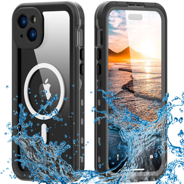 Vodootporna maska ShellBox "WaterProof" za iPhone 15 Plus s IP68 za spuštanja do 1.5m dubine - crna