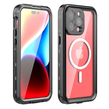 Vodootporna maska ShellBox "WaterProof" za iPhone 15 Pro Max s IP68 za spuštanja do 1.5m dubine - crna