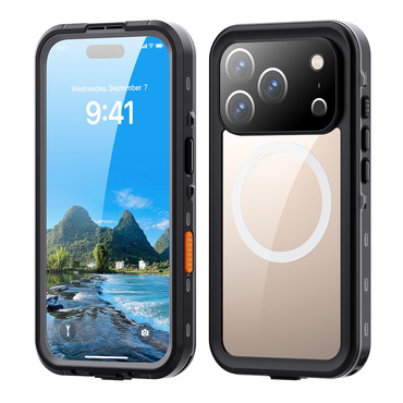 Vodootporna maska ShellBox "WaterProof" za iPhone 17 Pro s IP68 za spuštanja do 1.5m dubine - crna