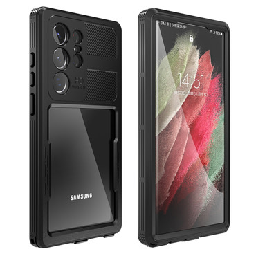 Vodootporna maska ShellBox "WaterProof" za iSamsung Galaxy S23 Ultra s IP68 za spuštanja do 1.5m dubine - crna