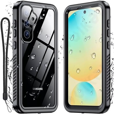 Vodootporna maska ShellBox "WaterProof" za Samsung Galaxy S25 s IP68 za spuštanja do 1.5m dubine - crna