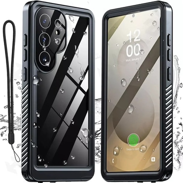 Vodootporna maska ShellBox "WaterProof" za Samsung Galaxy S25 Ultra s IP68 za spuštanja do 1.5m dubine - crna