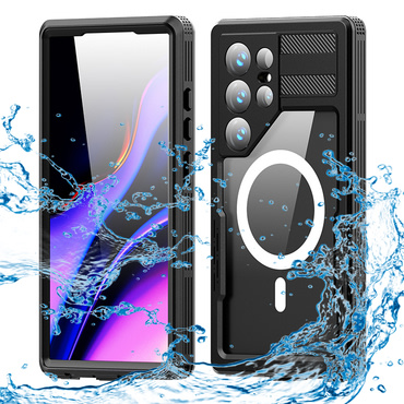 Vodootporna maska ShellBox "WaterProof" za Samsung Galaxy S24 Ultra s IP68 za spuštanja do 1.5m dubine - crna
