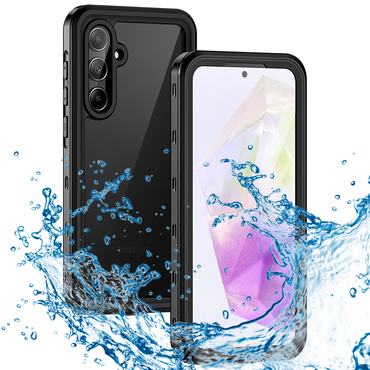 Vodootporna maska ShellBox "WaterProof" za Samsung Galaxy A35 s IP68 za spuštanja do 1.5m dubine - crna